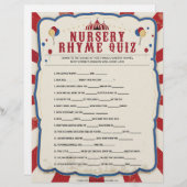 Kinderzimmer Rhymes Quiz [Thema Zirkus] Briefbogen (Vorne/Hinten)