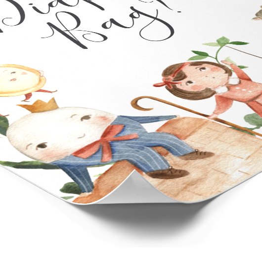 Kinderzimmer Rhymes rät, was in der Windeltasche i Poster (Ecke)