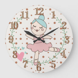 Kinderzimmer Room Dancing Ballerina Große Wanduhr