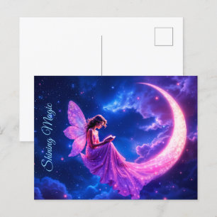 Kinderzimmer Rosa Fee Fantasie Glitzer Neonmoon Postkarte