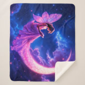 Kinderzimmer Rosa Fee Fantasie Glitzer Neonmoon Sherpadecke (Vorderseite)