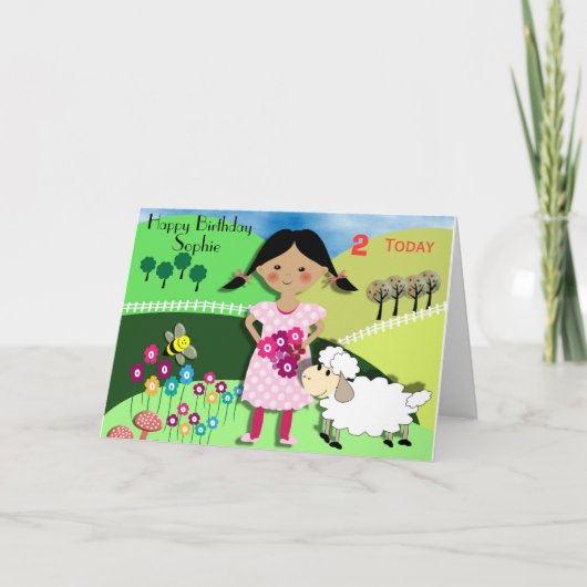 Kinderzimmer Rythm Thema Niedlicher Kindergeburtst Karte (Vorderseite)