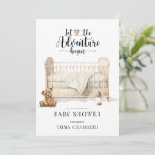 Kinderzimmer Scene Baby Dusche Einladung (Stehend Vorderseite)