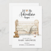 Kinderzimmer Scene Baby Dusche Einladung (Vorne/Hinten)