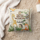 Kinderzimmer Segen Bibel Verse Niedliche Waldtiere Kissen (Decke)