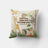 Kinderzimmer Segen Bibel Verse Niedliche Waldtiere Kissen (Rückseite)
