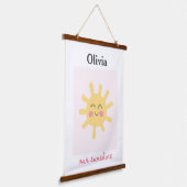 Kinderzimmer Sun Personalisiert Sunshine Custom Wandteppich Mit Holzrahmen (Gewinkelt)