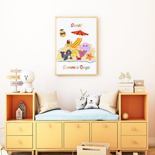 Kinderzimmer "Sweet Summer Day" Poster Summer Kids