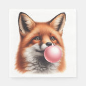 Kinderzimmer-Tabelle mit dem Blasen von Rotem Fox Serviette (Vorderseite)