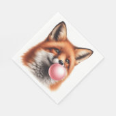 Kinderzimmer-Tabelle mit dem Blasen von Rotem Fox Serviette (Ecke)