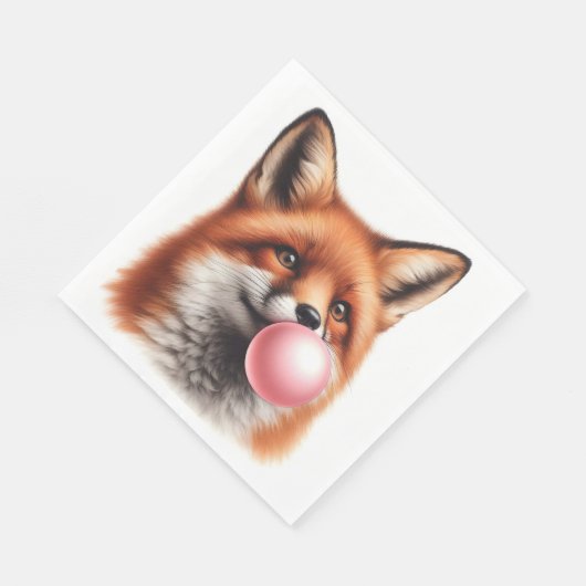 Kinderzimmer-Tabelle mit dem Blasen von Rotem Fox Serviette (Ecke)