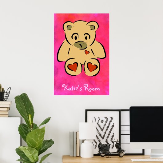 Kinderzimmer-Teddybär Poster (Heimbüro)