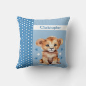 Kinderzimmer tragen den Namen niedlich Löwenblau h Kissen (Rückseite)