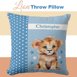 Kinderzimmer tragen den Namen niedlich Löwenblau h Kissen