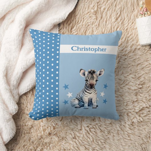 Kinderzimmer tragen den Namen niedlich zebra blau Kissen (Decke)