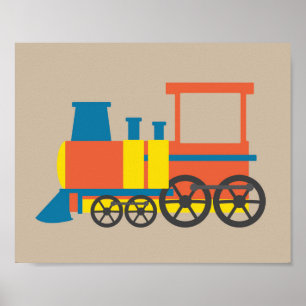 Kinderzimmer Train Print Poster