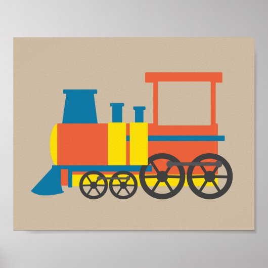 Kinderzimmer Train Print Poster (Vorne)