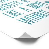 Kinderzimmer Typografie Zitat ein Mädchen ohne Sch Poster (Ecke)