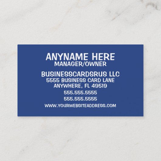 Kinderzimmer Visitenkarte (Rückseite)