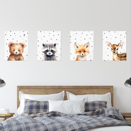 Kinderzimmer von Holzland Animal Portret Bilderwand Sets (Schlafzimmer)