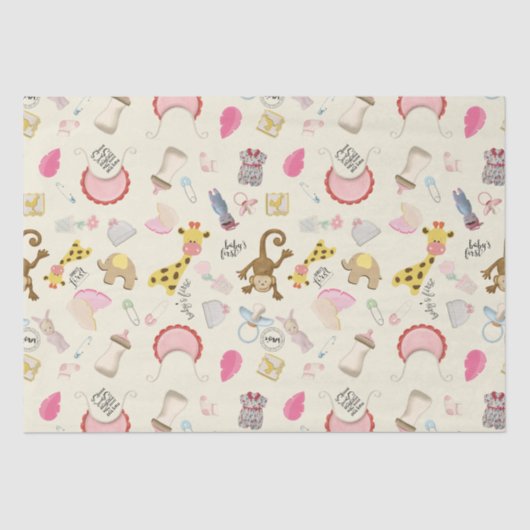 Kinderzimmer von Tieren Seidenpapier (Vorderseite)