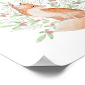 Kinderzimmer Wall Art Baby Fox neugierig sein Poster (Ecke)