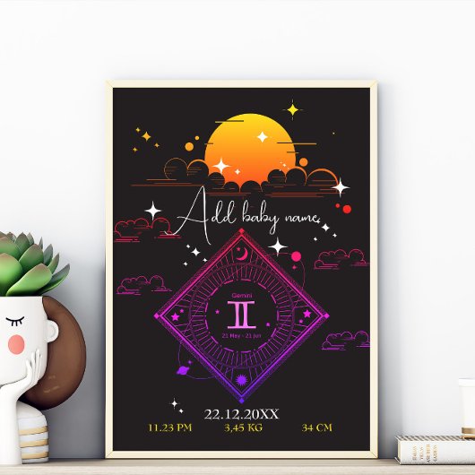 Kinderzimmer wall Art New baby Individuelle Name g Poster