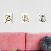 Kinderzimmer Wall Art Owls, Gender Neutral Gift Ba Bilderwand Sets (Wohnzimmer)