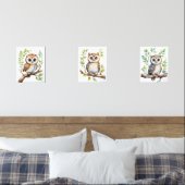 Kinderzimmer Wall Art Owls, Gender Neutral Gift Ba Bilderwand Sets (Schlafzimmer)