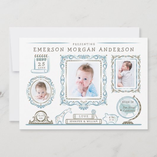 Kinderzimmer Wall Baby Geburtsankündigung Ankündigung (Vorderseite)