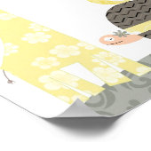 Kinderzimmer-Wandkunst (Giraffe-Schildkrötenalphab Poster (Ecke)