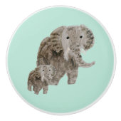 Kinderzimmer wild lebender Tier-Elefanten Keramikknauf (Vorderseite)