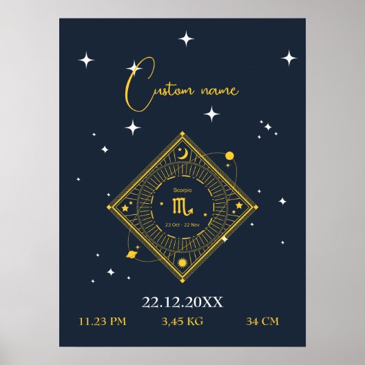 Kinderzimmer Wine Art New baby Individuelle Name S Poster (Vorne)