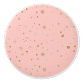 Kinderzimmer Zimmer Rosa Rosa mit Glitterkreisen Keramikknauf (Vorderseite)