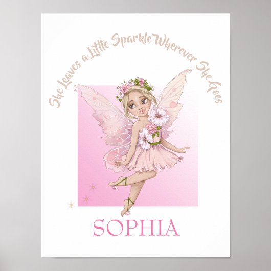 Kinderzimmer Zitat Niedlich Fairosa Sparkle Poster (Vorne)