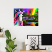 Kinderzimmer Zitat Poster Unicorn Kunst (Heimbüro)