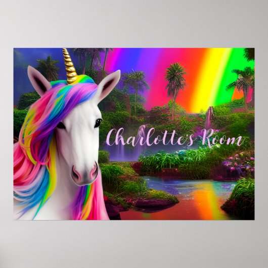 Kinderzimmer Zitat Poster Unicorn Kunst (Vorne)