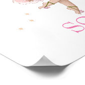 Kinderzimmer Zitat Rosa Niedliche Märchengebäck Poster (Ecke)