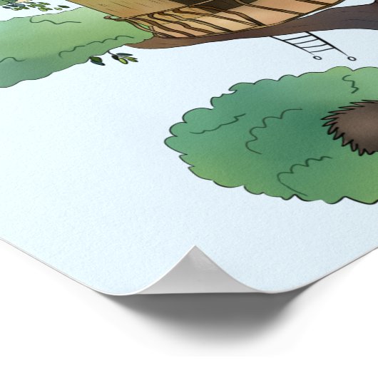 Kinderzimmerposter Baumhaus Poster (Ecke)