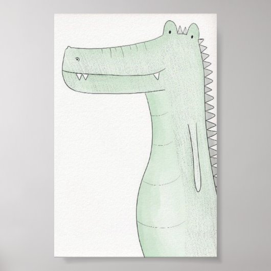 Kinderzimmerposter - Krokodil Poster (Vorne)