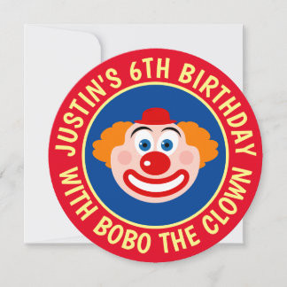 Kinderzirkus clown Einladungen zum Geburtstag