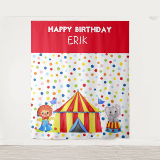 Kinderzirkus-Foto-Hintergrundteppich Wandteppich