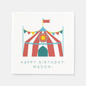 Kinderzirkus Thema Geburtstagsparty Napkins Serviette (Vorderseite)