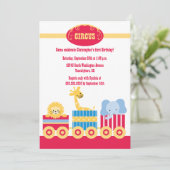 Kinderzirkus trainieren Geburtstagsfeier Einladung (Stehend Vorderseite)