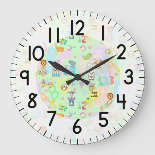 Kinderzone Große Wanduhr (Vorderseite)