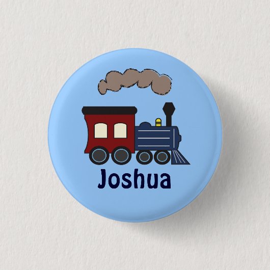 Kinderzug-Geburtstags-Gastgeschenk-Knopf Button (Vorderseite)