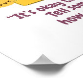 Kindesbewegung mit trauriger Wirkung Poster (Ecke)