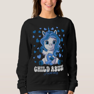 Kindesmissbrauch-Bewusstseinsmonat Blaues Band Ein Sweatshirt