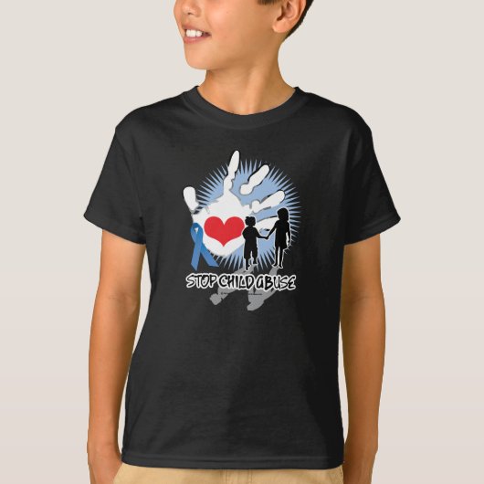Kindesmissbrauch Handprint T-Shirt (Vorderseite)