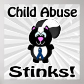 Kindesmissbrauch stinks Skunk Awareness Design Poster (Vorne)